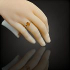 Borostyán ezüst gyűrű