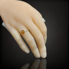 Borostyán ezüst gyűrű