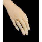 Borostyán ezüst gyűrű