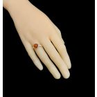 Borostyán ezüst gyűrű