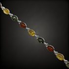 Borostyán ezüst karkötő