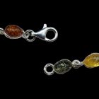 Borostyán ezüst karkötő