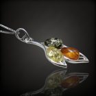 Borostyán ezüst medál