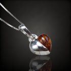 Borostyán ezüst medál