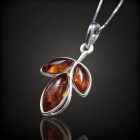 Borostyán ezüst medál