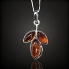 Borostyán ezüst medál