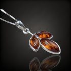 Borostyán ezüst medál