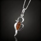 Borostyán ezüst medál