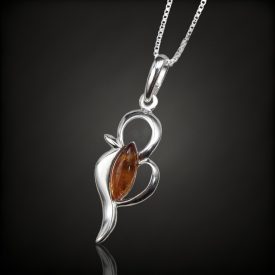 Borostyán ezüst medál