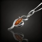 Borostyán ezüst medál