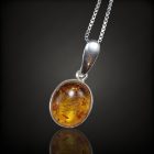 Borostyán ezüst medál