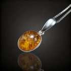 Borostyán ezüst medál