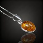 Borostyán ezüst medál