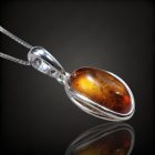 Borostyán ezüst medál