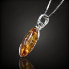 Borostyán ezüst medál