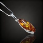 Borostyán ezüst medál