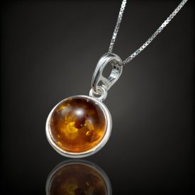 Borostyán ezüst medál