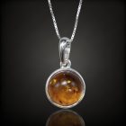 Borostyán ezüst medál