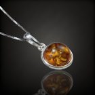 Borostyán ezüst medál