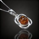 Borostyán ezüst medál