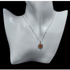 Borostyán ezüst medál