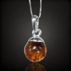 Borostyán ezüst medál