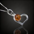 Borostyán ezüst medál