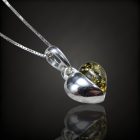 Borostyán ezüst medál