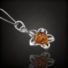 Borostyán ezüst medál