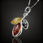 Borostyán ezüst medál