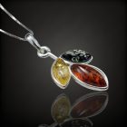 Borostyán ezüst medál