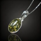 Borostyán ezüst medál