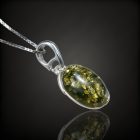 Borostyán ezüst medál