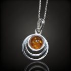 Borostyán ezüst medál