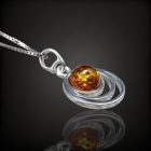 Borostyán ezüst medál