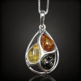 Borostyán ezüst medál