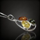 Borostyán ezüst medál