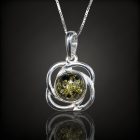 Borostyán ezüst medál