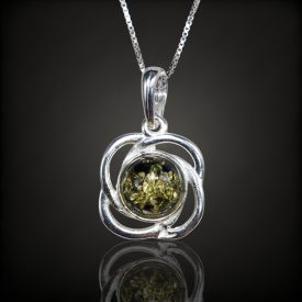 Borostyán ezüst medál