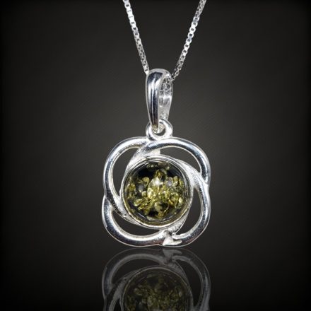 Borostyán ezüst medál