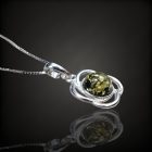 Borostyán ezüst medál