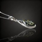 Borostyán ezüst medál