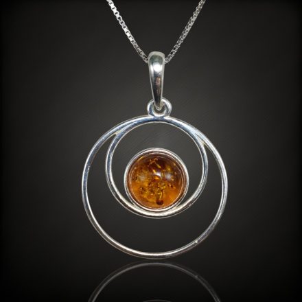 Borostyán ezüst medál