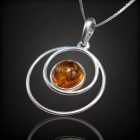 Borostyán ezüst medál