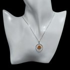 Borostyán ezüst medál