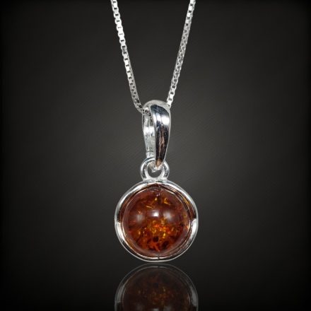 Borostyán ezüst medál