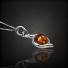 Borostyán ezüst medál