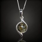 Borostyán ezüst medál