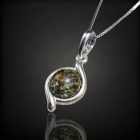 Borostyán ezüst medál