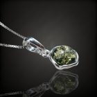 Borostyán ezüst medál